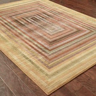 Oriental Weavers Generations 281J2 Beige/Green Area Rug Closeup