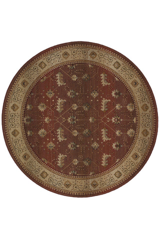 Oriental Weavers Genesis 112P1 Red/Beige Area Rug 6' Round