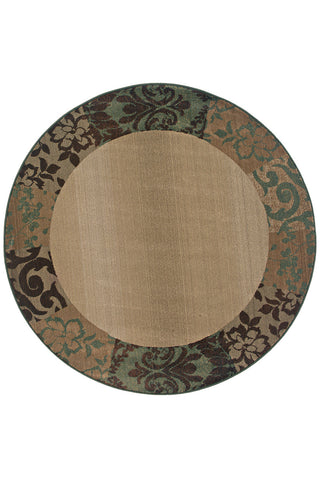 Oriental Weavers Genesis 2060Y Beige/Green Area Rug 6' Round