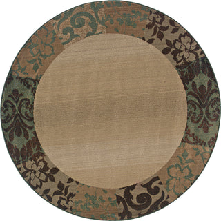 Oriental Weavers Genesis 2060Y Beige/Green Area Rug 6' Round