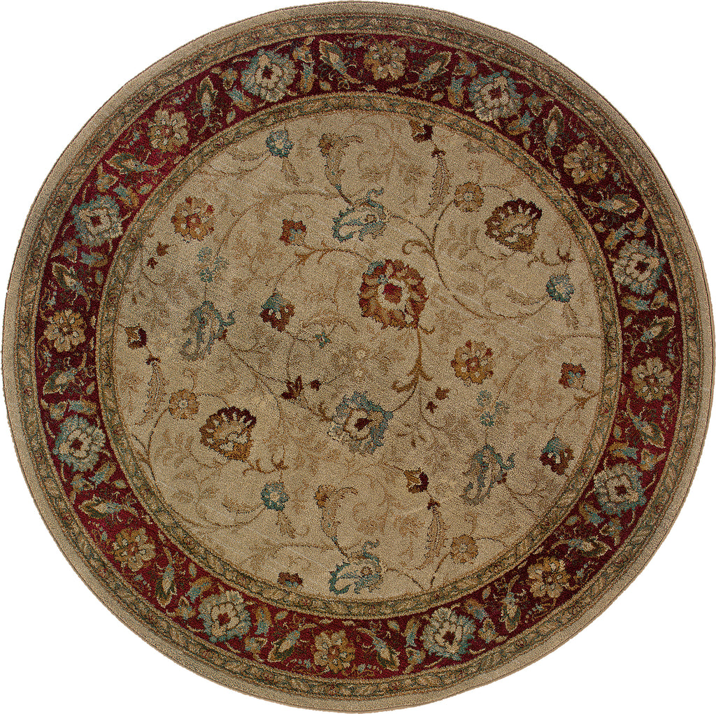 Oriental Weavers Genesis 521J1 Beige/Red Area Rug Incredible Rugs and