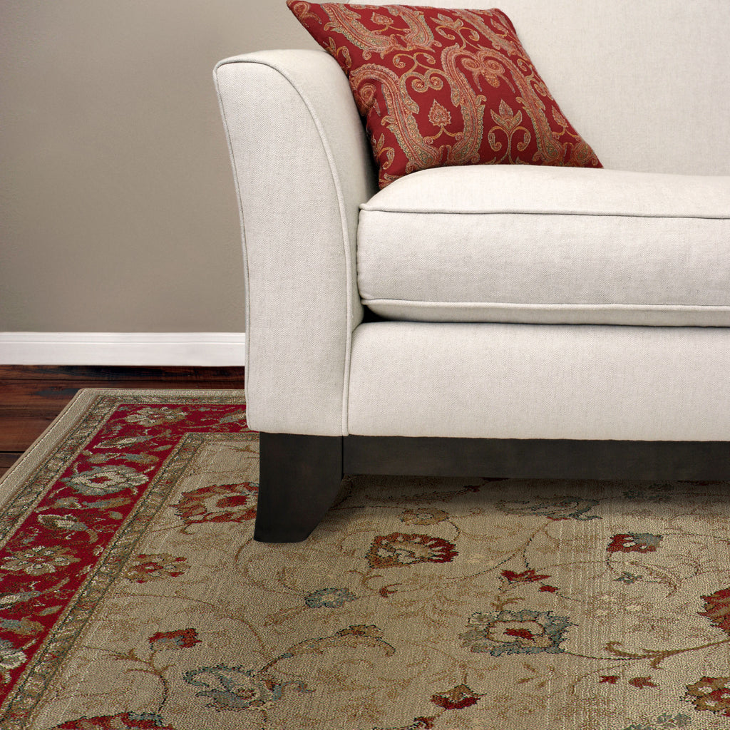 Oriental Weavers Genesis 521J1 Beige/Red Area Rug Incredible Rugs and