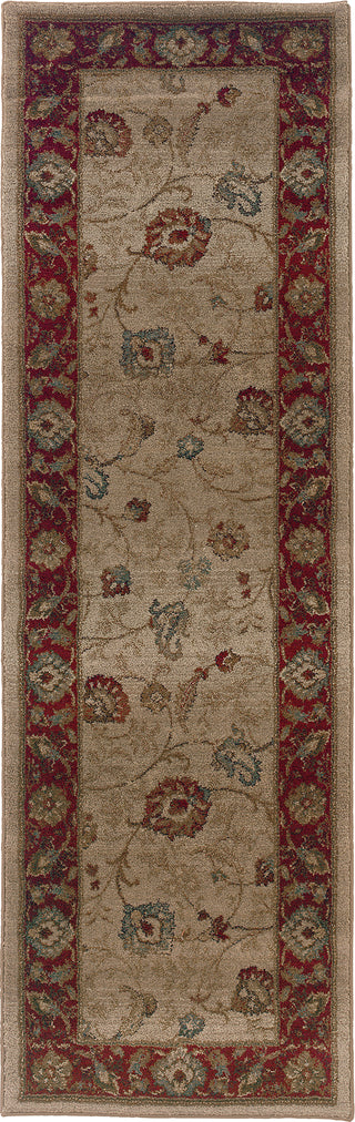 Oriental Weavers Genesis 521J1 Beige/Red Area Rug Runner