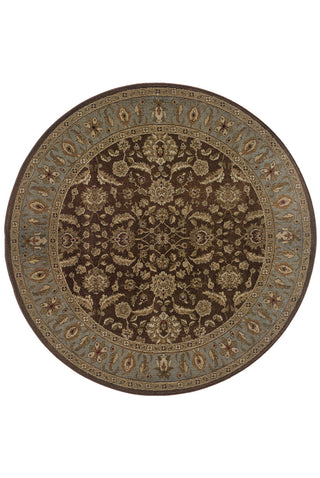 Oriental Weavers Genesis 952Q1 Brown/Blue Area Rug 6' Round