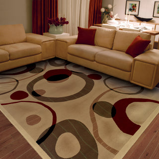 Oriental Weavers Genre 362Y8 Beige/Red Area Rug Lifestyle Image