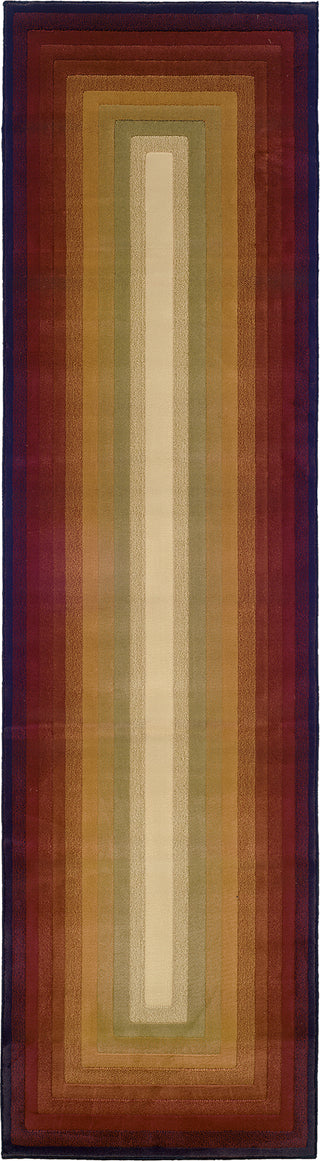 Oriental Weavers Genre 682X1 Brown/Red Area Rug Runner