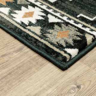 Oriental Weavers Georgia 605F0 Charcoal/Ivory Area Rug Corner Image