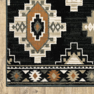 Oriental Weavers Georgia 605F0 Charcoal/Ivory Area Rug Corner Image