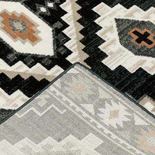 Oriental Weavers Georgia 605F0 Charcoal/Ivory Area Rug Backing Image