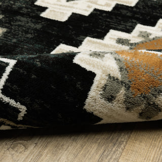 Oriental Weavers Georgia 605F0 Charcoal/Ivory Area Rug Close-up Image