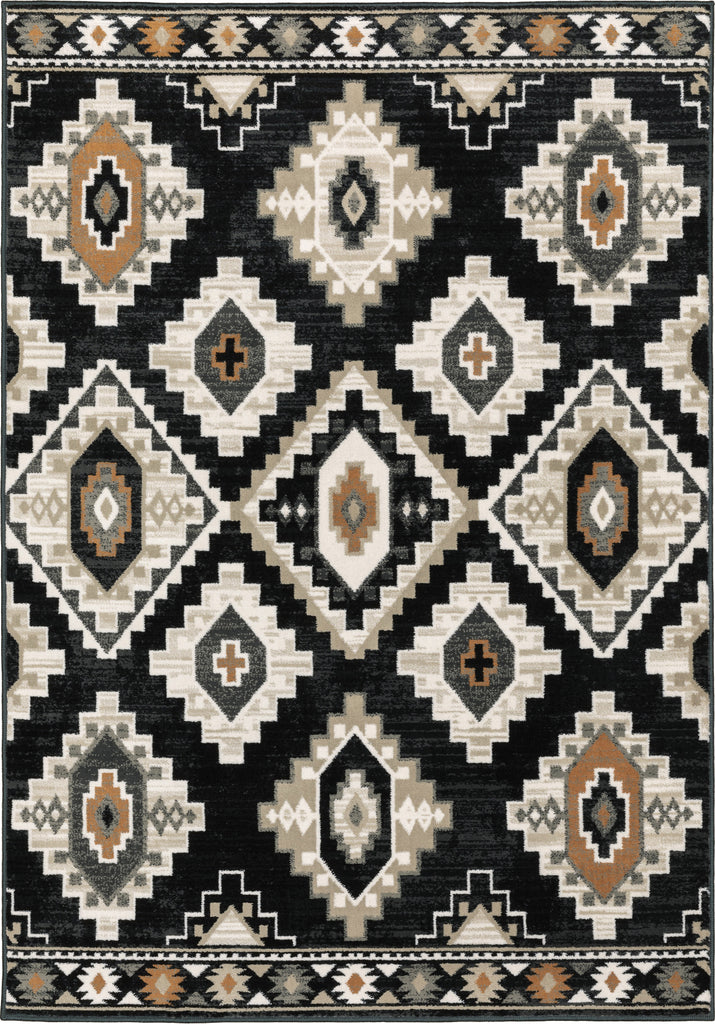 Oriental Weavers Georgia 605F0 Charcoal/Ivory Area Rug main image