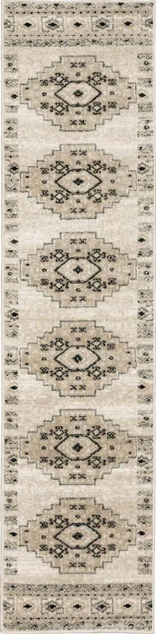 Oriental Weavers Georgia 643A0 Ivory/Grey Area Rug Runner Image
