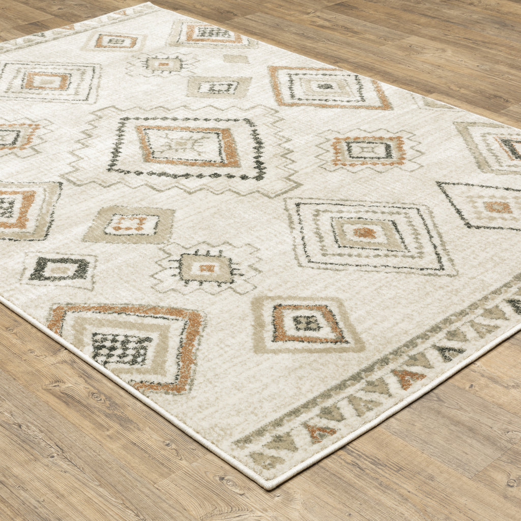 Oriental Weavers 660B0 Ivory/Orange Area Rug Incredible Rugs