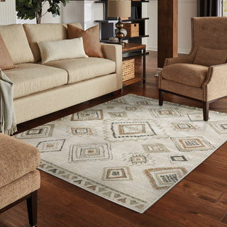 Oriental Weavers Georgia 660B0 Ivory/Orange Area Rug Lifestyle Image Feature