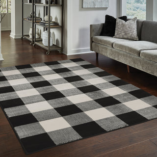 Oriental Weavers Georgia 678D0 Black/Ivory Area Rug Lifestyle Image Feature