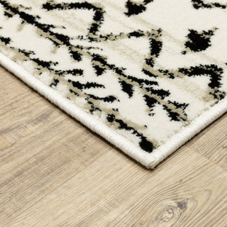 Oriental Weavers Georgia 8826E Ivory/Black Area Rug Corner Image
