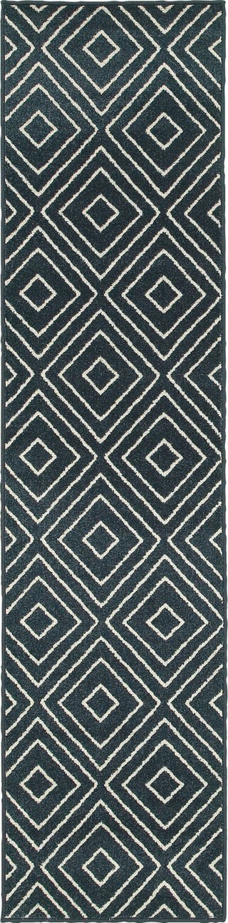 Oriental Weavers Hampton 2332B Navy/Ivory Area Rug Runner Image