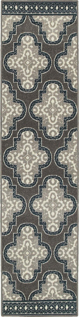 Oriental Weavers Hampton 5641H Grey/Navy Area Rug Runner Image