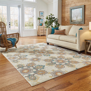 Oriental Weavers Hampton 078W5 Ivory/Grey Area Rug Lifestyle Image