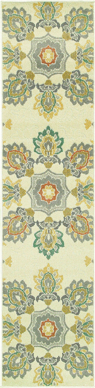 Oriental Weavers Hampton 078W5 Ivory/Grey Area Rug Runner Image