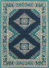Oriental Weavers Highlands 6658A Blue/Ivory Area Rug main image featured
