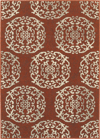 Oriental Weavers Highlands 6672B Red/Beige Area Rug main image featured