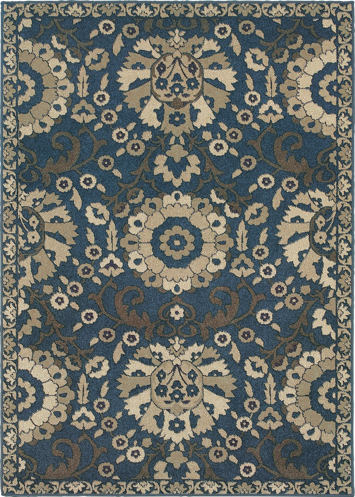 Oriental Weavers Highlands 6682A Midnight/Beige Area Rug main image featured