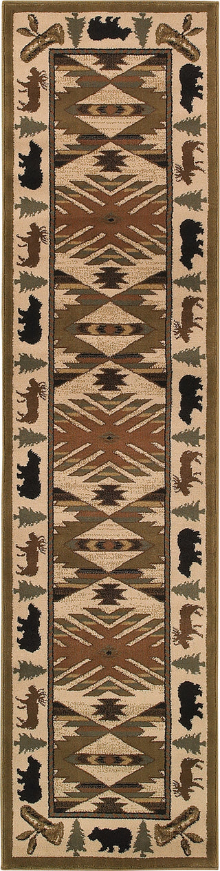 Oriental Weavers Hudson 1072A Ivory/Green Area Rug Runner