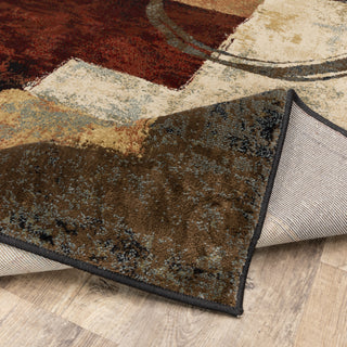 Oriental Weavers Hudson 2544B Brown/Black Area Rug Backing Image