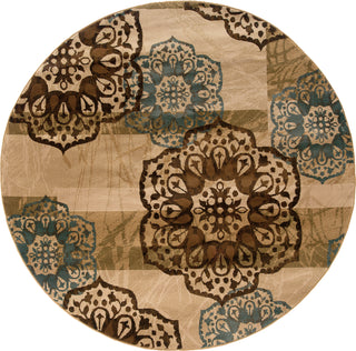 Oriental Weavers Hudson 2797C Beige/Blue Area Rug 7' 8 Round
