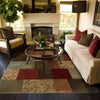 Oriental Weavers Hudson 030C1 Green/Red Area Rug Room Scene Featured