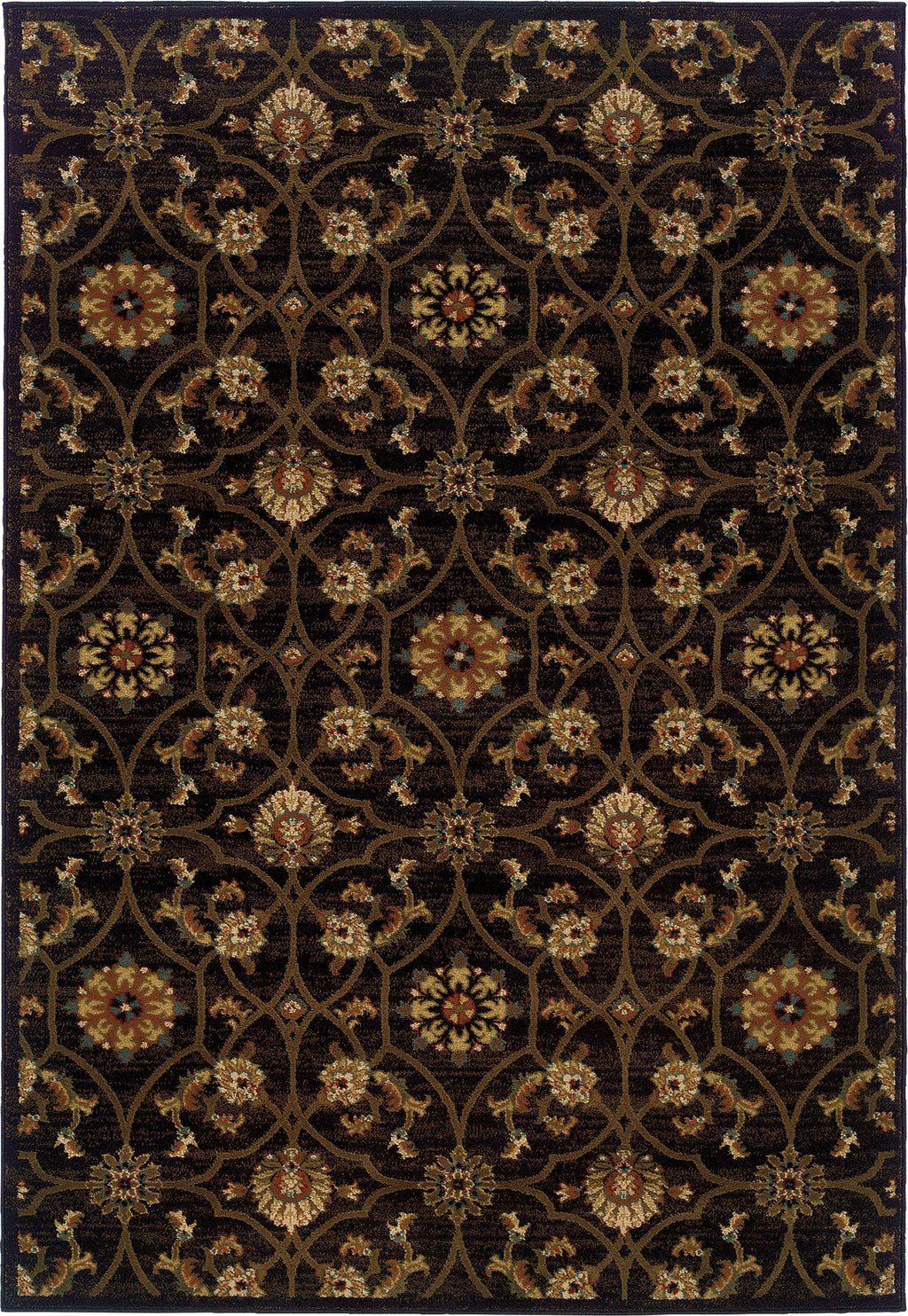 Oriental Weavers Hudson 3299B Black/Brown Area Rug Main Image Featured