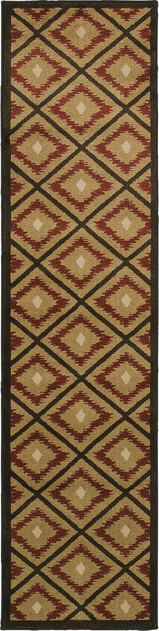 Oriental Weavers Hudson 3302B Gold/Red Area Rug Runner