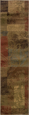 Oriental Weavers Hudson 036G1 Green/Red Area Rug Runner
