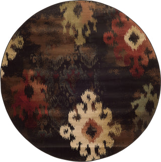 Oriental Weavers Hudson 4874B Black/Brown Area Rug 7' 8 Round