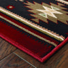 Oriental Weavers Hudson 087K1 Red/Green Area Rug Corner Featured