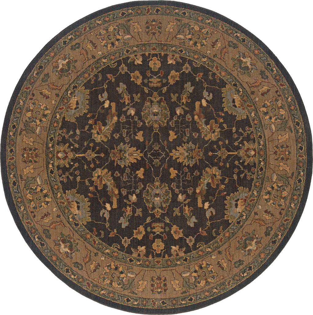 Oriental Weavers Infinity 1104F Black/Tan Area Rug 7' 8 Round