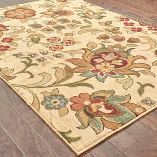 Oriental Weavers Infinity 1105A Beige/Green Area Rug Closeup