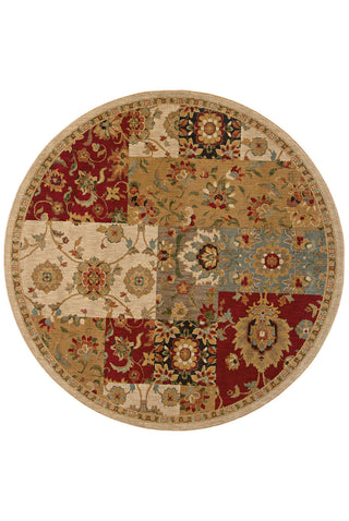 Oriental Weavers Infinity 1128A Beige/Red Area Rug 7' 8 Round