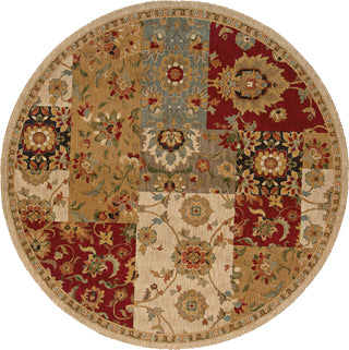 Oriental Weavers Infinity 1128A Beige/Red Area Rug 7' 8 Round