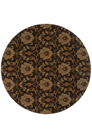 Oriental Weavers Infinity 1724E Black/Gold Area Rug 7' 8 Round