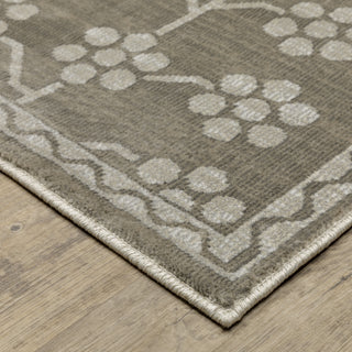 Oriental Weavers Intrigue INT01 Grey/Grey Area Rug Corner Image