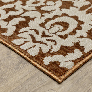 Oriental Weavers Intrigue INT02 Rust/Ivory Area Rug Corner Image