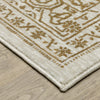 Oriental Weavers Intrigue INT03 Ivory/Gold Area Rug Corner Image