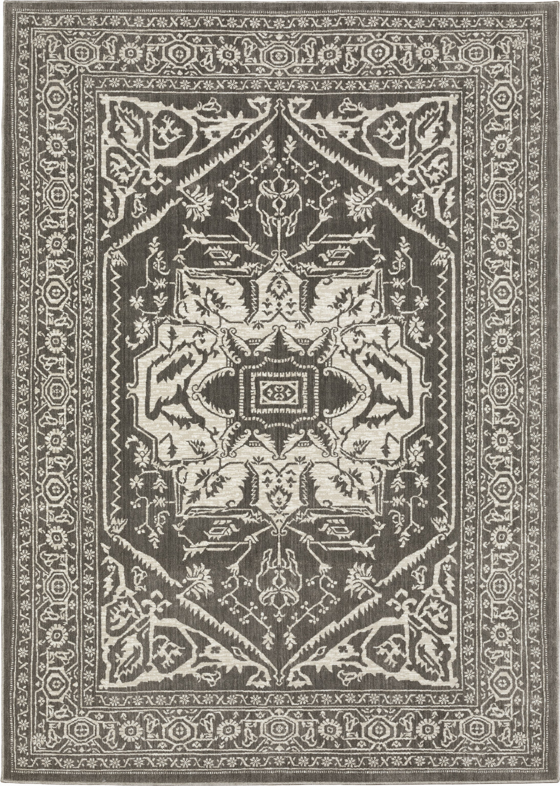 Oriental Weavers Intrigue INT04 Grey/Ivory Area Rug main image