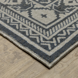 Oriental Weavers Intrigue INT05 Blue/Beige Area Rug Corner Image