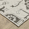 Oriental Weavers Intrigue INT08 Ivory/Grey Area Rug Corner Image