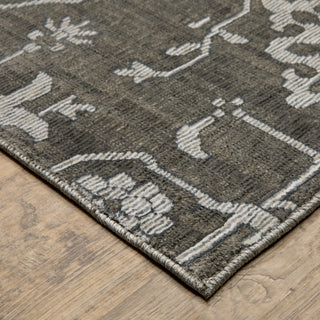 Oriental Weavers Intrigue INT09 Grey/Beige Area Rug Corner Image