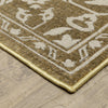 Oriental Weavers Intrigue INT11 Gold/Beige Area Rug Corner Image