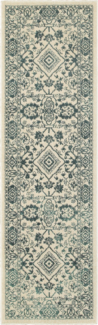 Oriental Weavers Jayden 7371C Ivory/ Blue Area Rug Runner